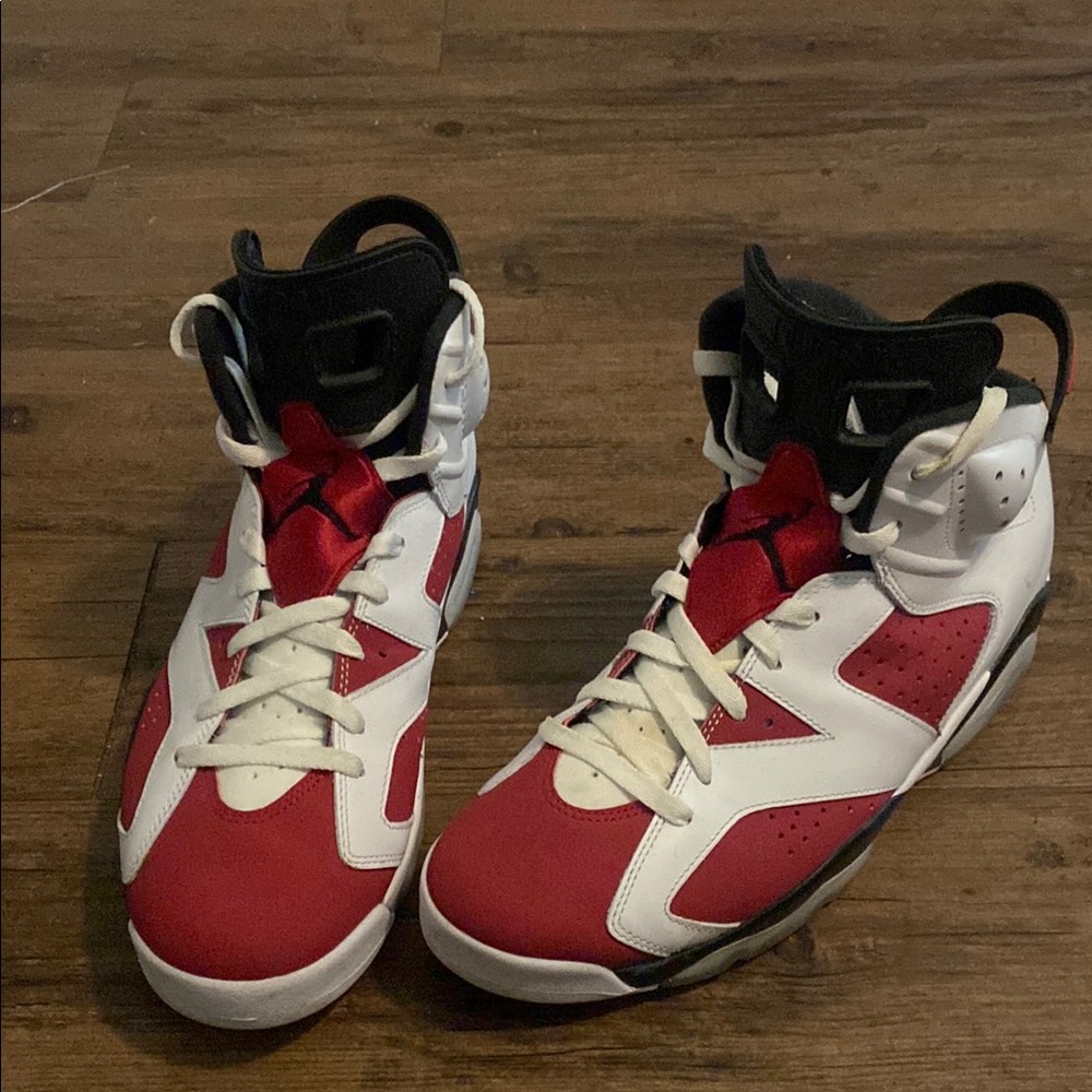 Red and White High-Top Sneakers